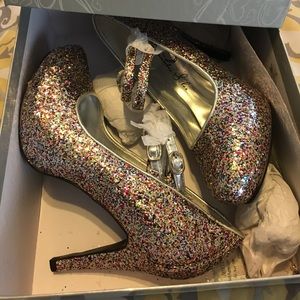 Glittery high heels